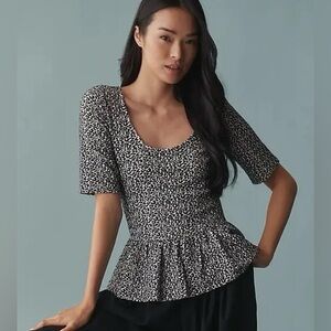 MAEVE Peplum Scoop-Neck Tank Top Size XS